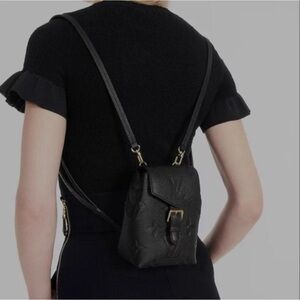 Louis Vuitton Tiny Backpack Monogram Empreinte Giant Leather Black